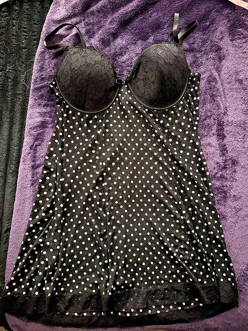 Polka Dot Chemise in Black & White